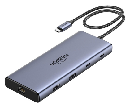 Hub USB UGREEN Hub USB-C 10w1 CM639 2x HDMI 2x USB RJ45 SD/TF PD 100W